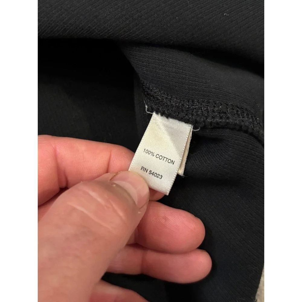 Banana Republic Mens Black 100% Cotton Quarter Zip Pullover Sweater Size M